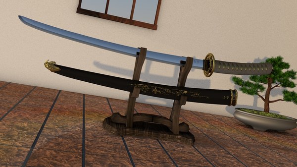 武士刀cinema 4d模型