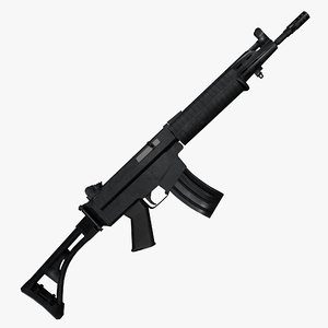 gun rifle weapon 3D model