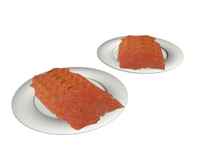 salmon fish slice model