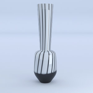 vase striped 3D