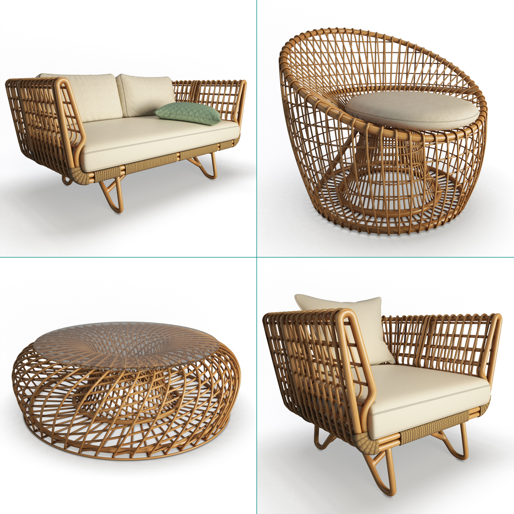 Natural Materials Rattan, Wicker, Cane Bohemian Bliss 2020 – PadStyle