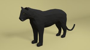 3D black panther model