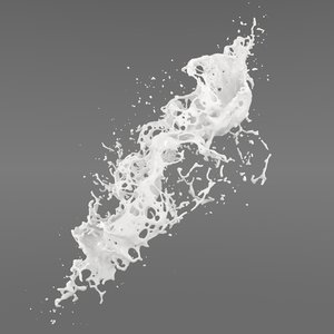 liquid splash realflow flow 3D model