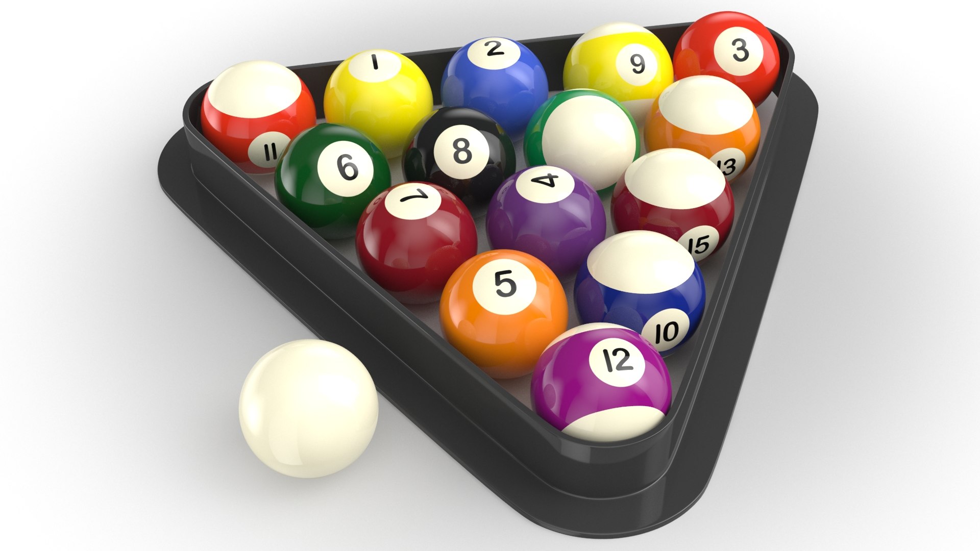 3D Real Billiard Balls Model TurboSquid 1448813