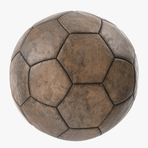 old leather ball 3D model