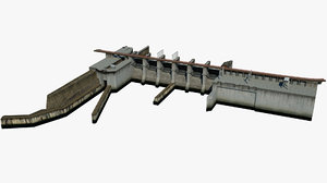 3D river dam lock