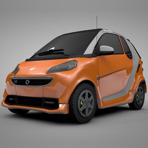 3D model smart daimler orange white