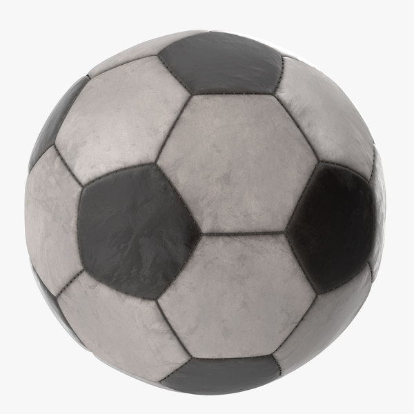 3D old soccer ball