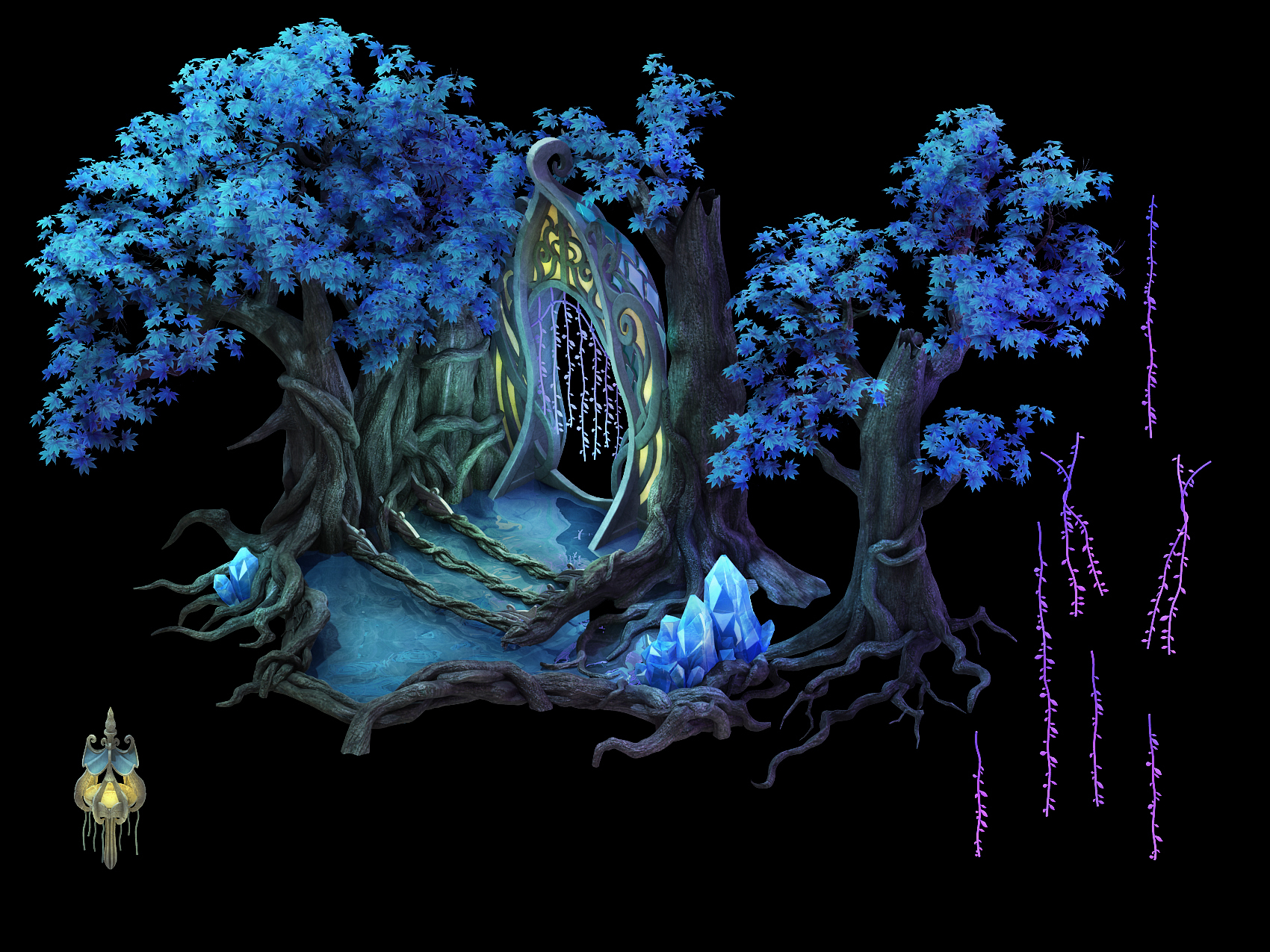 妖精森林 - 树奇迹013d模型