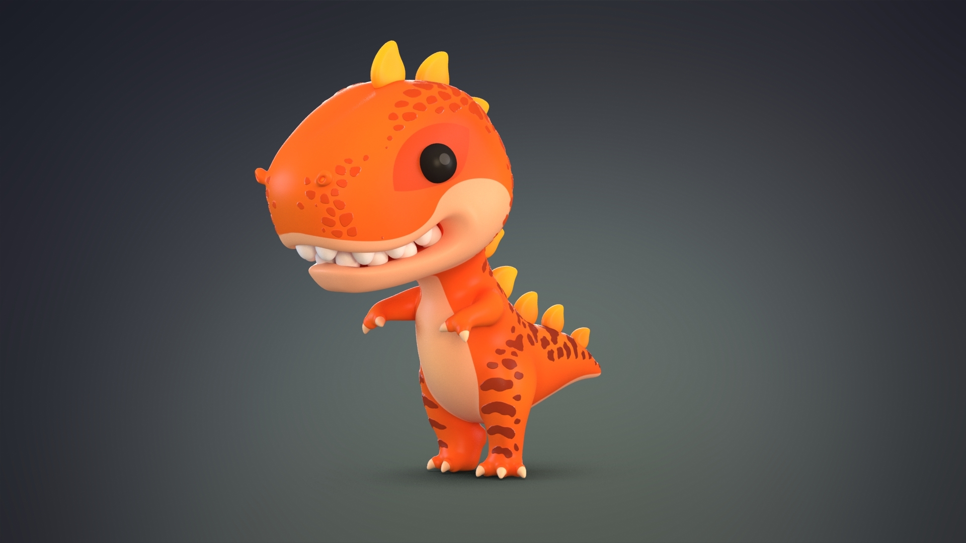 3D cute cartoon dinosaur t-rex model - TurboSquid 1449483