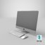 3D real apple imac monitor