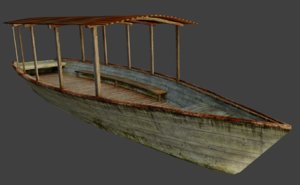 old river boat 3D model