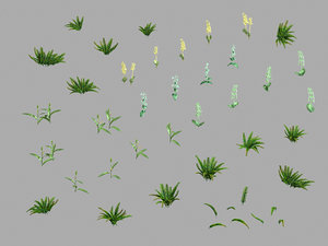 3D miscellaneous flowers - weed