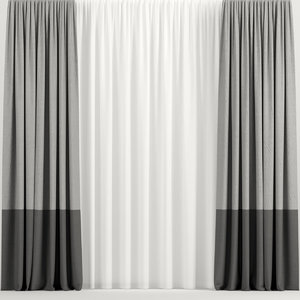 3D curtains tulle