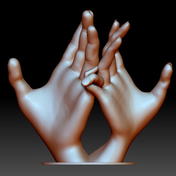 hands couple love sign 3D