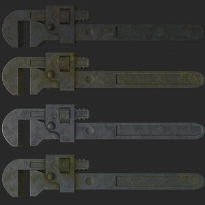 wrench 7 different 3D model
