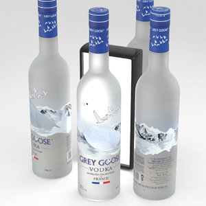 alcohol bottle vodka 3D model