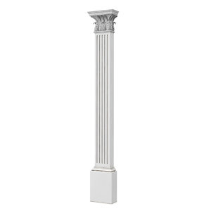 3D model temple winds pilaster