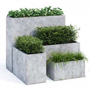 3D trellises planters model - TurboSquid 1356647