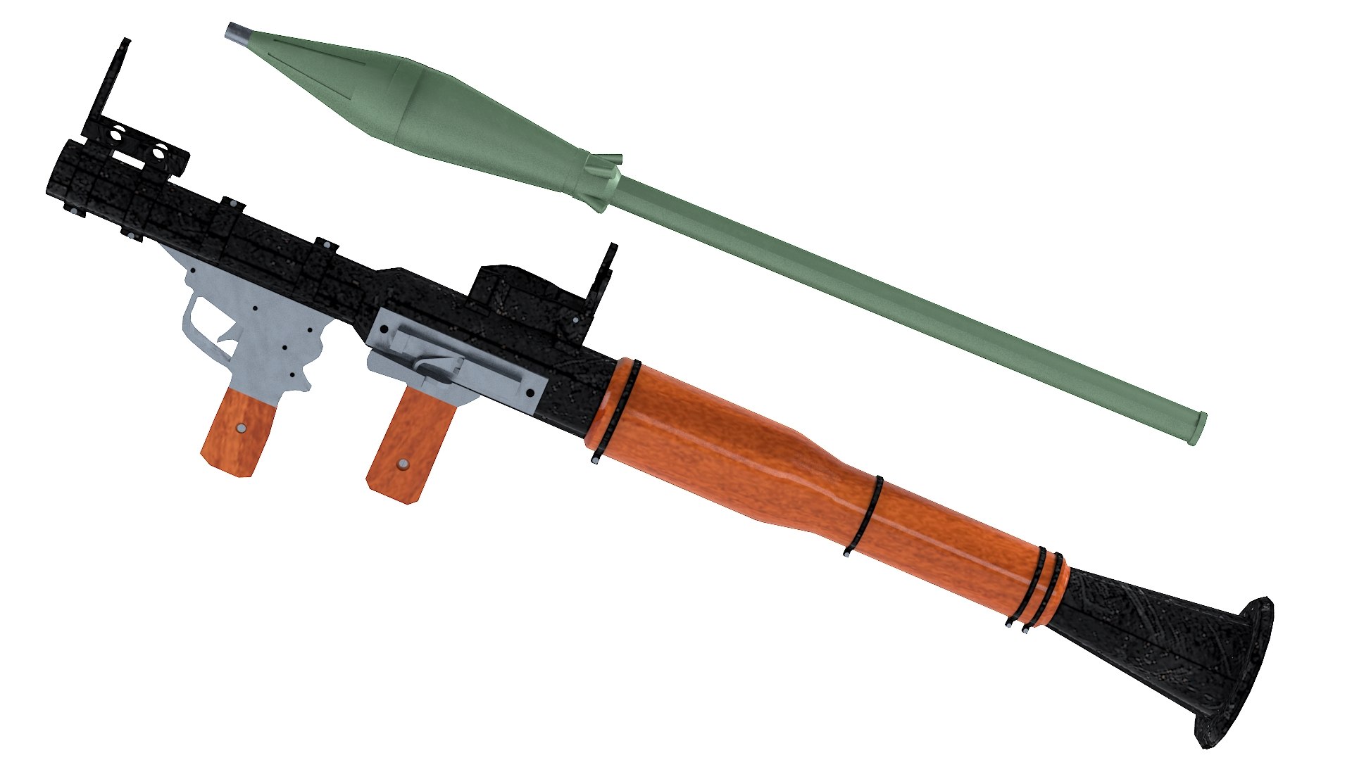 3D rpg7 rpg rocket TurboSquid 1450227