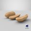 3D peanut seeds peeled model