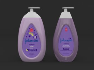 johnsons kids shampoo lotion 3D model