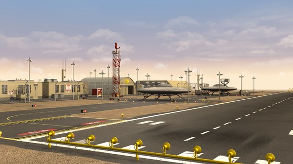 3D area 51 military base model - TurboSquid 1450420