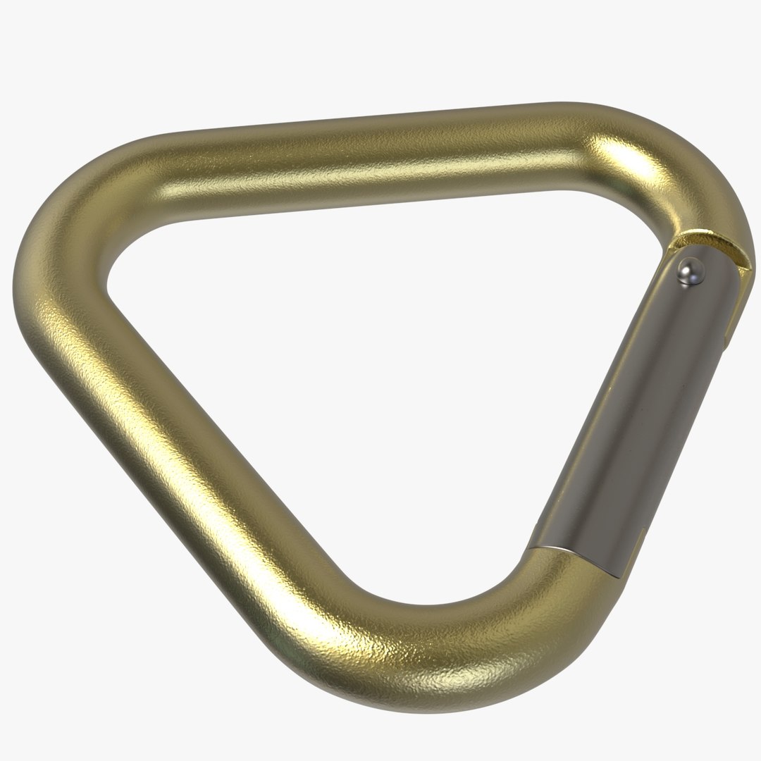 3D triangle carabiner TurboSquid 1450449