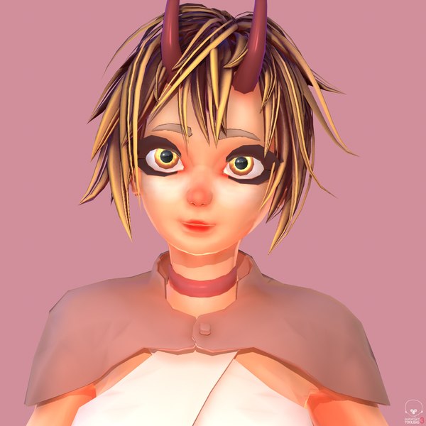 3D demon girl model