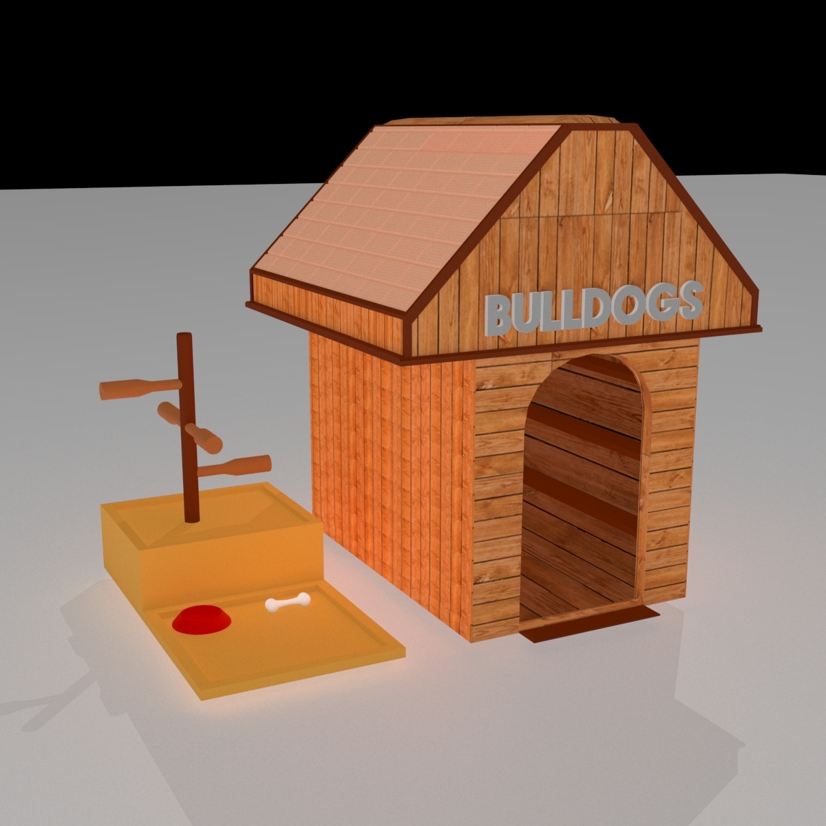 3D dog house model TurboSquid 1450742
