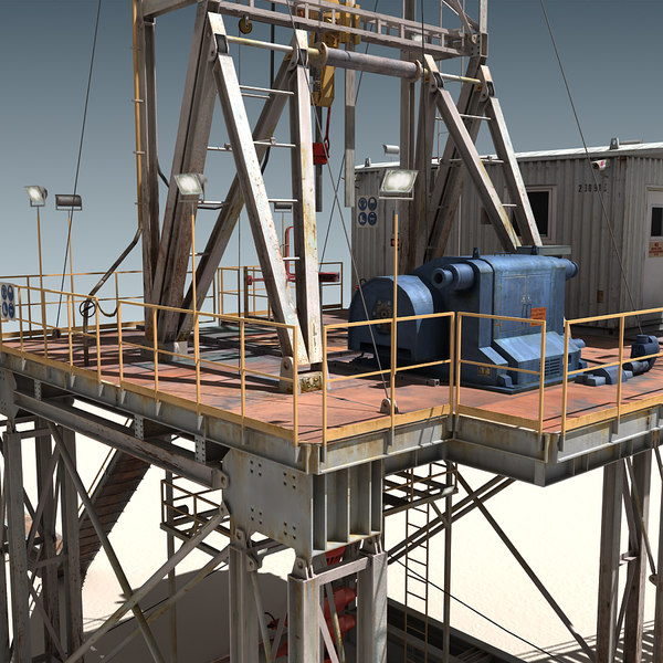 3d land rig scene