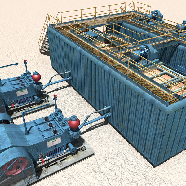3d land rig scene
