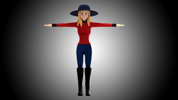 3D girl character