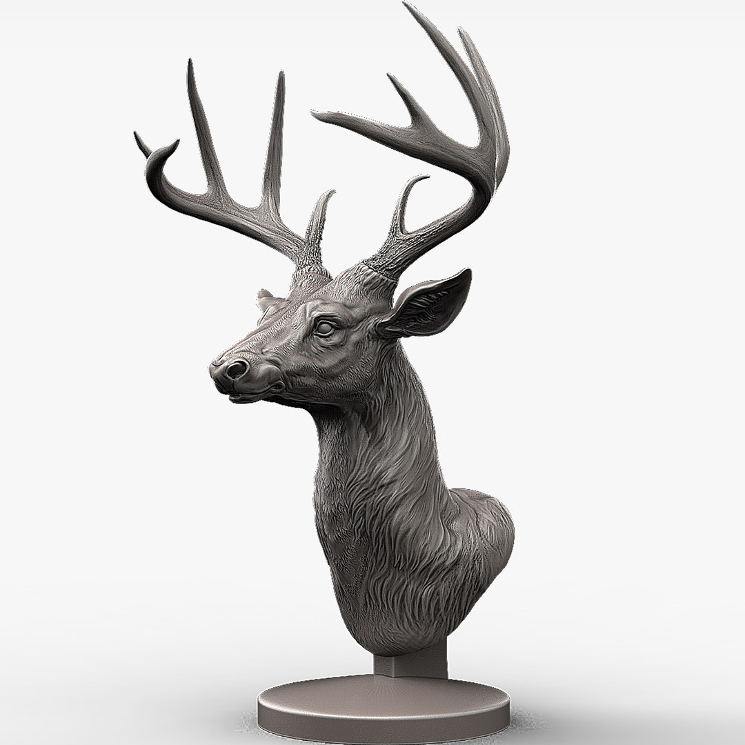 Deer head sculpture 3D - TurboSquid 1450066