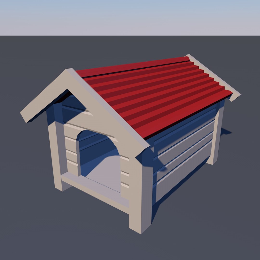 3D dog house model TurboSquid 1450913