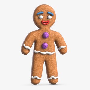 3D model gingerbread man 2