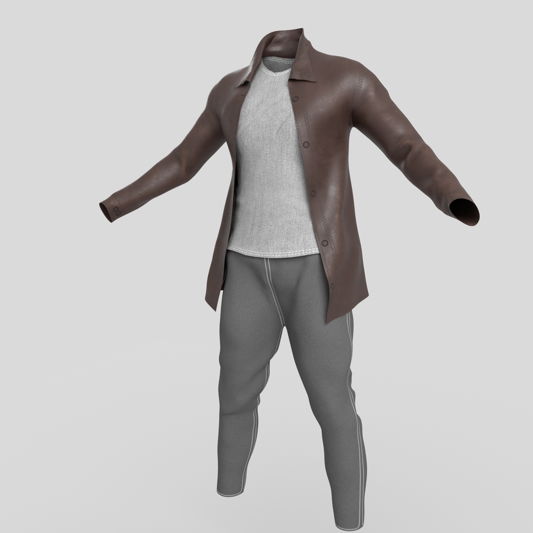 Man character cloth jacket 3D model - TurboSquid 1446980