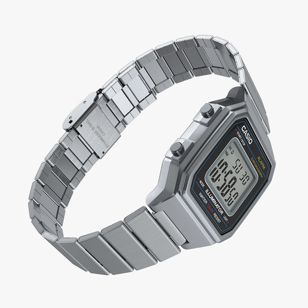 casio illuminator b650wd-1a stainless steel 3D model