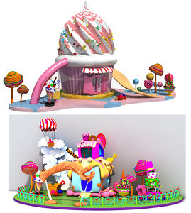 3D candy house model