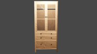hemnes glass-door cabinet 3D model