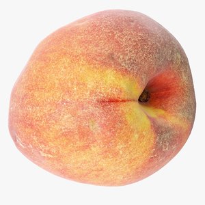 3D model peach 01 hi polys