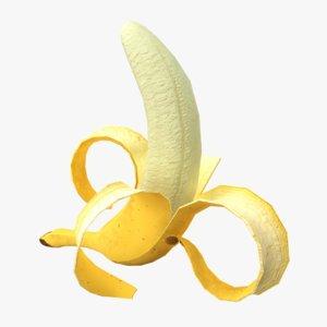 rigged banana animations 3D model