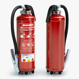 3D extinguisher minimax 6kg model