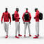 male sport suit backpack 3D