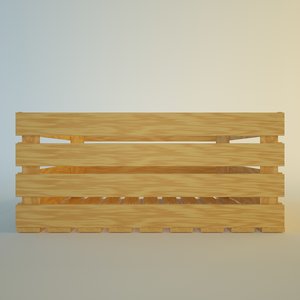 3D wood box model