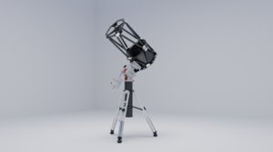 ritchey chretien telescope 3D