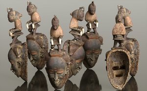 3D african mask