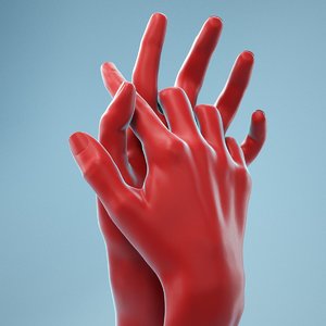 3D model female hand