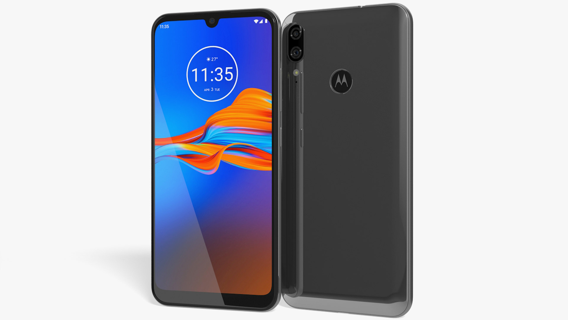 motorola moto e6 plus polished graphite 3d model