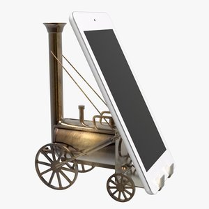 3D locomotive tablet stand